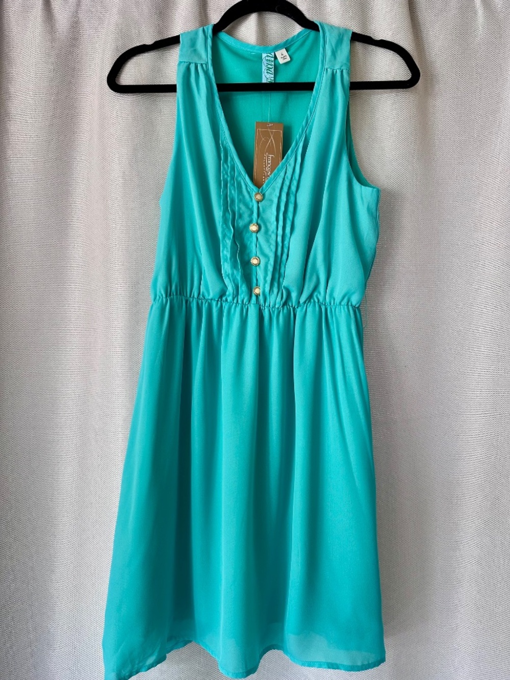 NEW Francesca's Ruffle Button Front Dress - Picture 3 of 7